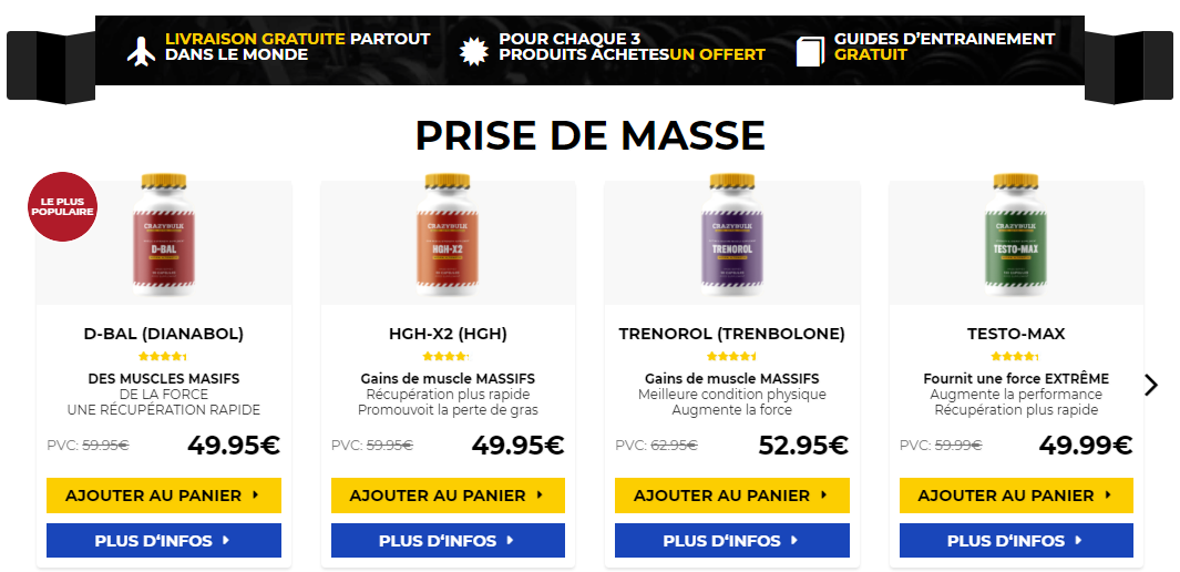 Achat pack dianabol